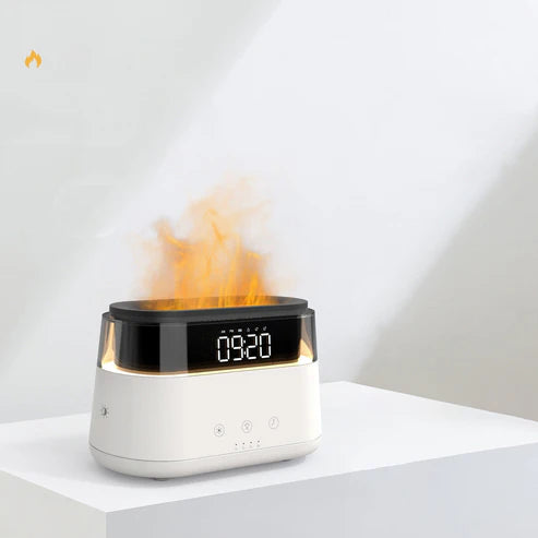 Flame Humidifier With Clock