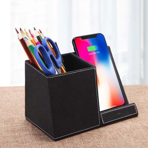 Leather Pen Holder Wireless Charger