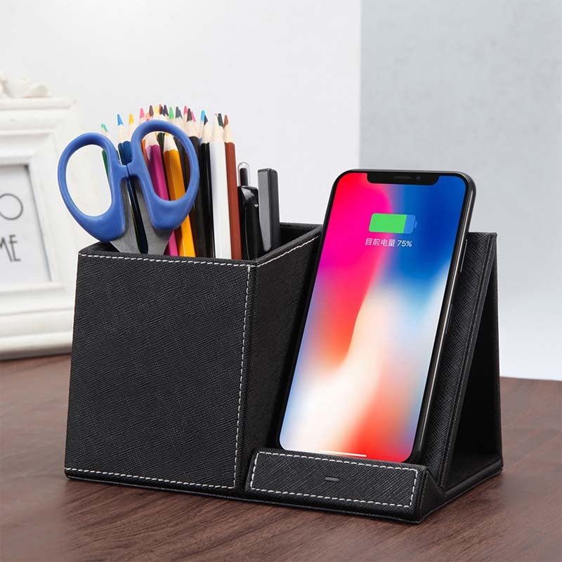 Leather Pen Holder Wireless Charger